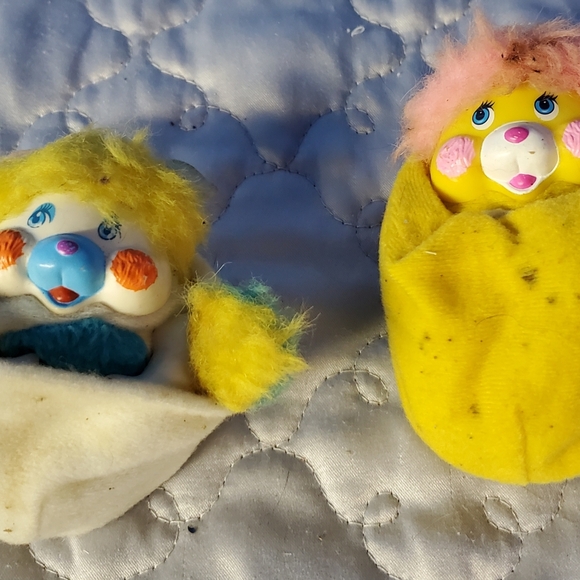 Set Of Two VINTAGE 1986 MATTEL POPPLES 3" MINI POCKET PUFFBALL POPPLE PLUSH TOY - Picture 5 of 6